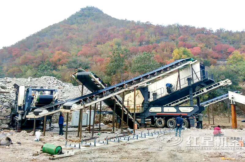 廢水泥塊破碎機作業現場
