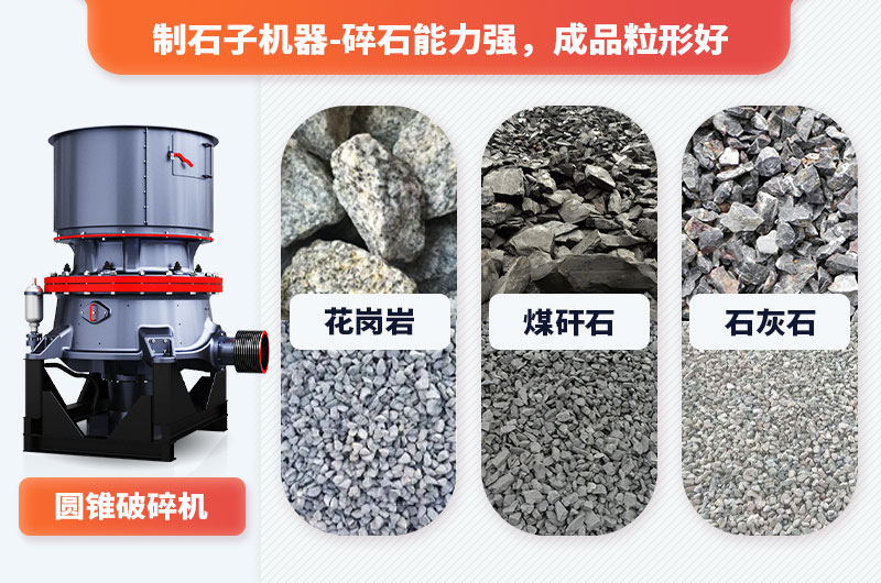 制石子機器可加工多種物料，適用范圍廣