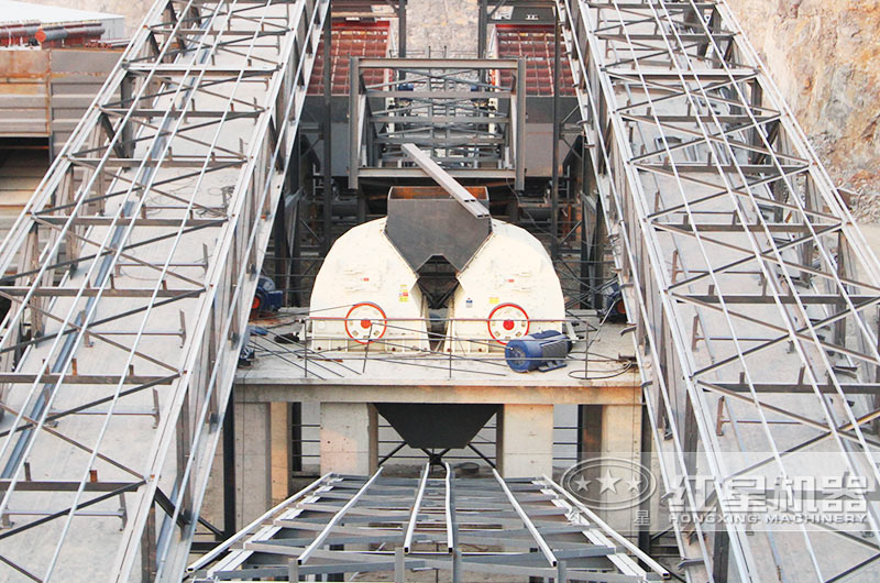 重型錘式破碎機作業現場