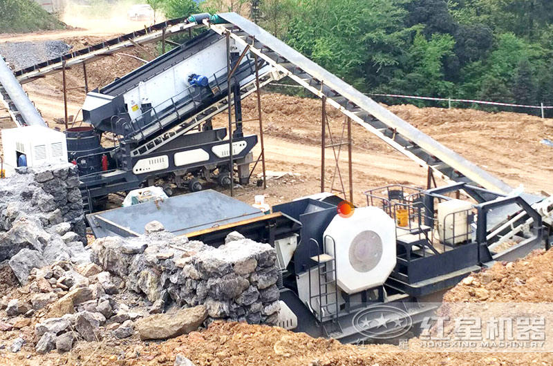 掛車流動石子破碎機