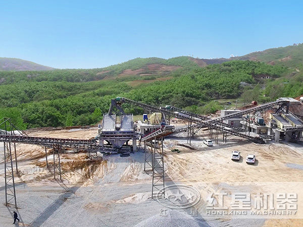 河南客戶石頭破碎生產線