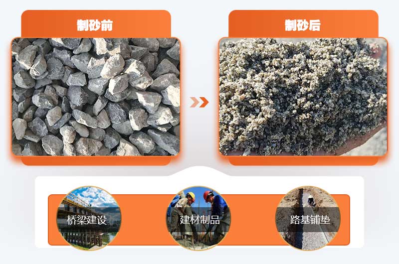 時產5噸制砂機制砂效果
